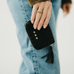Key Note Woven Wallet: Black