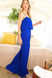 Queene Pleated Jumpsuit Royal Blue