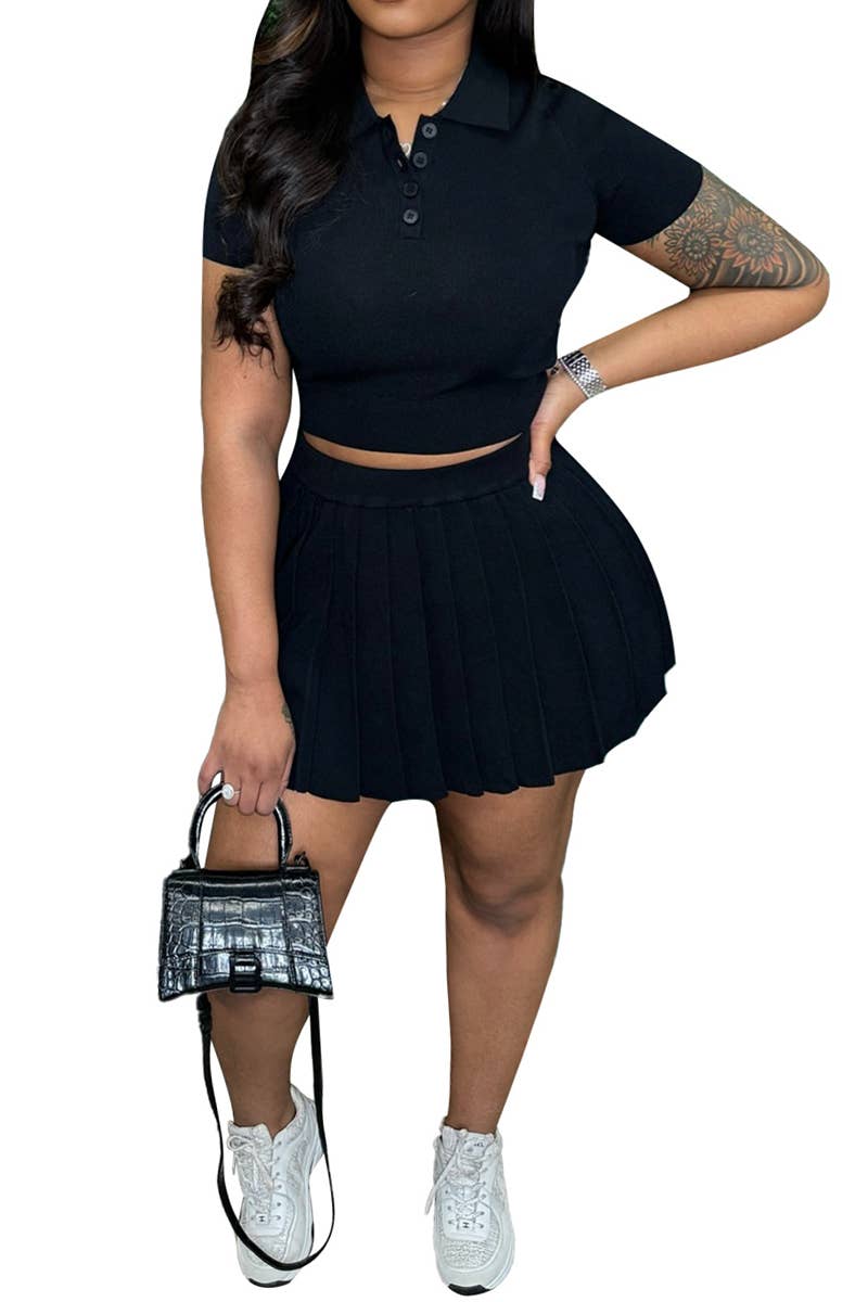 Scored Tennis Skirt Set