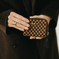 Key Note Wallet: Checkered Coffee