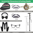 Aimeiar Kids 100 Days of School Costume for Boys - Halloween Old Man Costume Hat Glasses and Grandpa Vest Set for Child