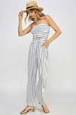 Hit me up Palazzo Romper: Soft white/Black