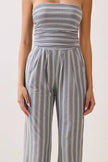 Hit me Up Palazzo Romper: Light Charcoal