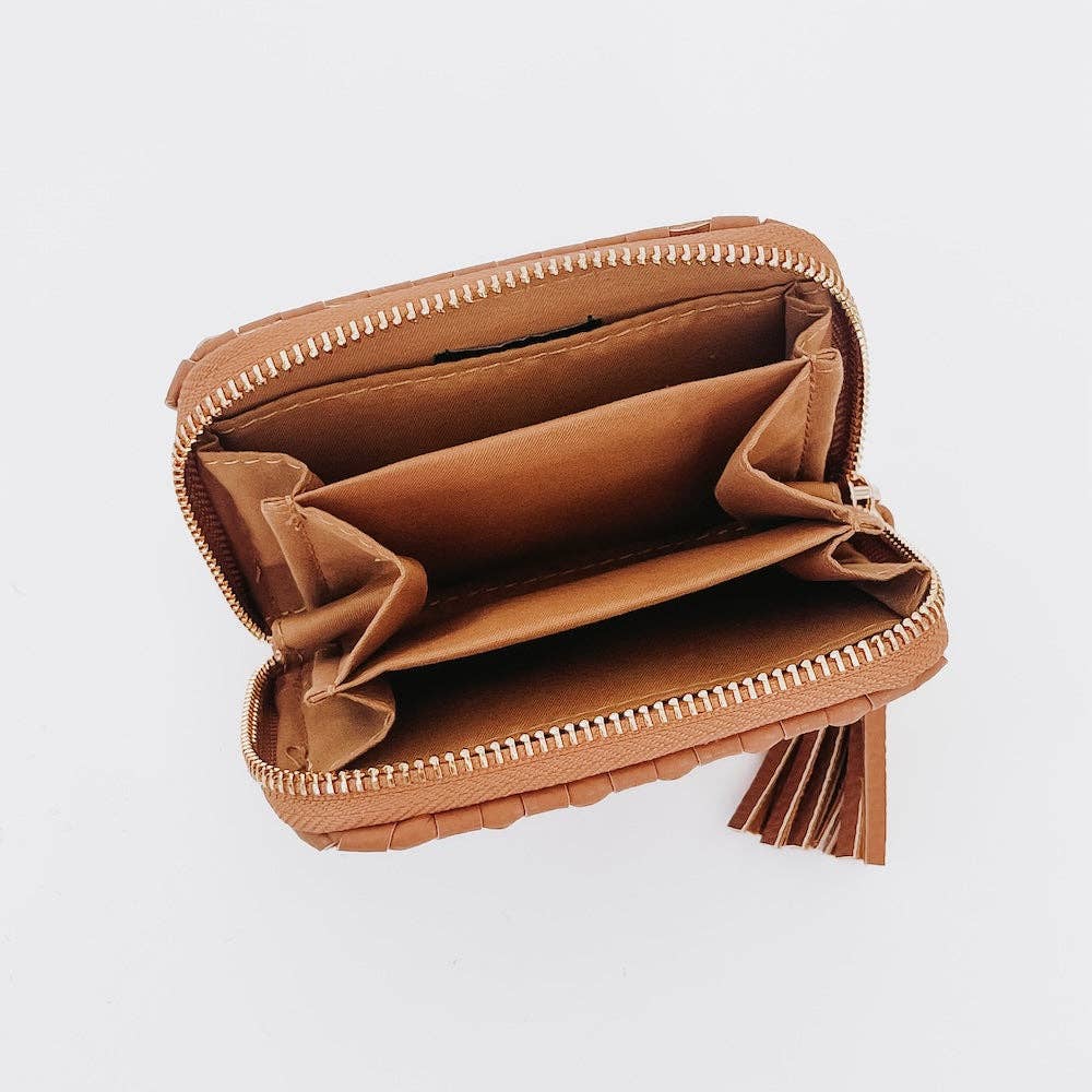 Key Note Woven Wallet: Brown