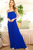 Queene Pleated Jumpsuit Royal Blue