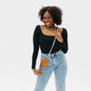 Fele Wallet Chain Bag: Brown