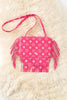 Fringe pink kids handbag