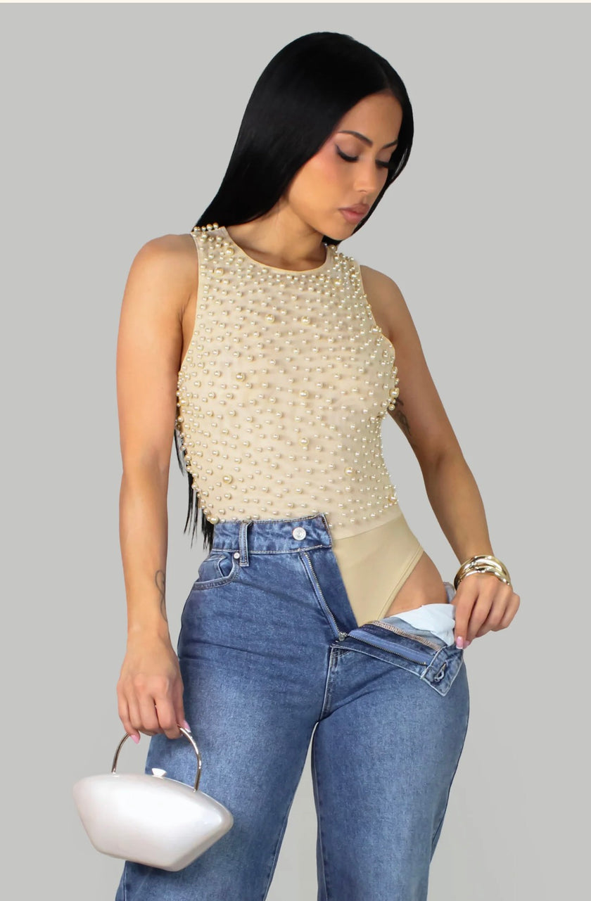 Cream Pearl Bodysuit
