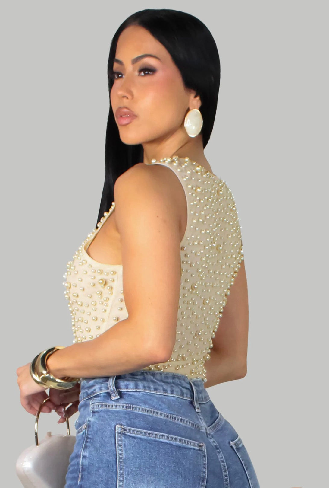 Cream Pearl Bodysuit