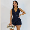 Jazzy Jean Short Set Dark Denim