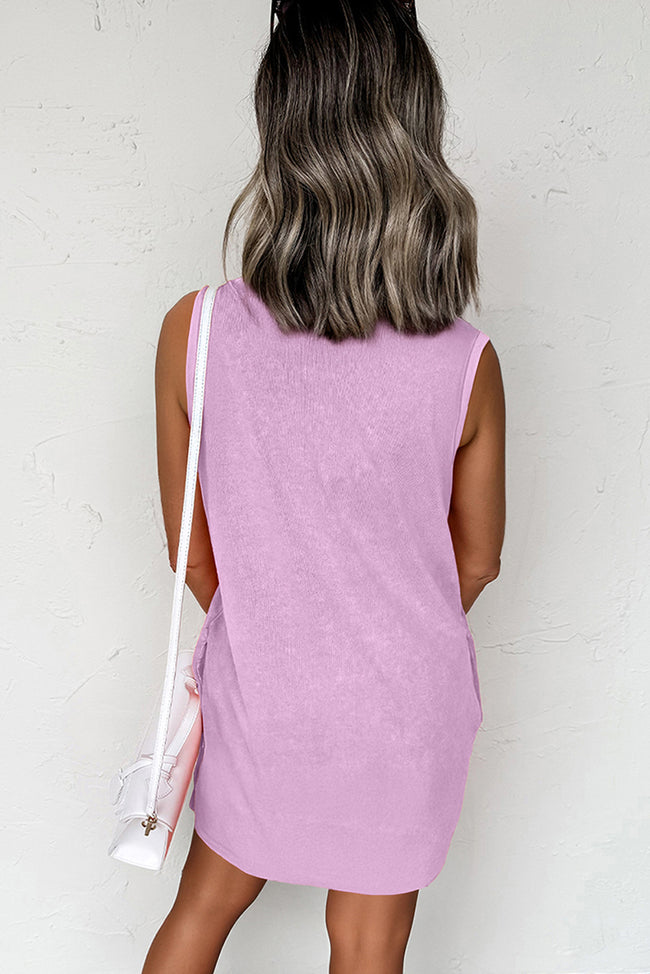 Sommer Washed T-Shirt Dress- Lilac