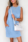 Sommer Washed Blue- Tshirt Dress