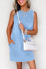 Sommer Washed Blue- Tshirt Dress