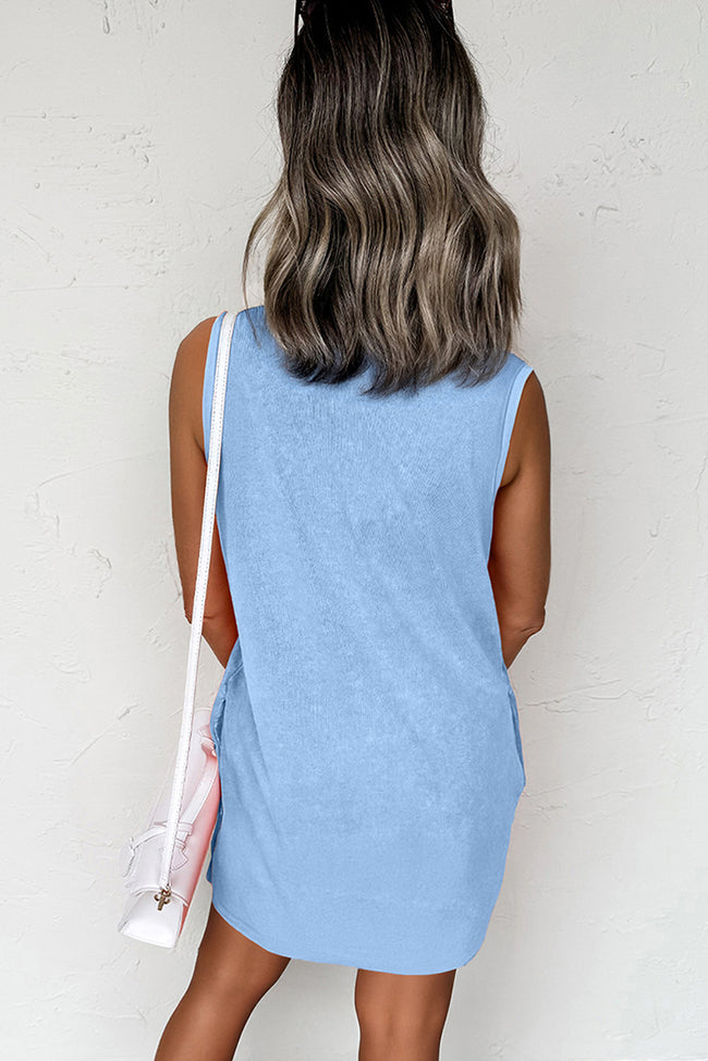 Sommer Washed Blue- Tshirt Dress