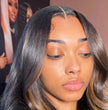 Angel Bye Bye Knots Wigs 1B30 Highlight HD Lace Closure Wig Body Wave Human Hair Wig Ready to Go Glueless Wig Bleached Knots