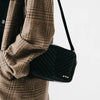 TWEEK  Quilted Camera Crossbody Bag: Black