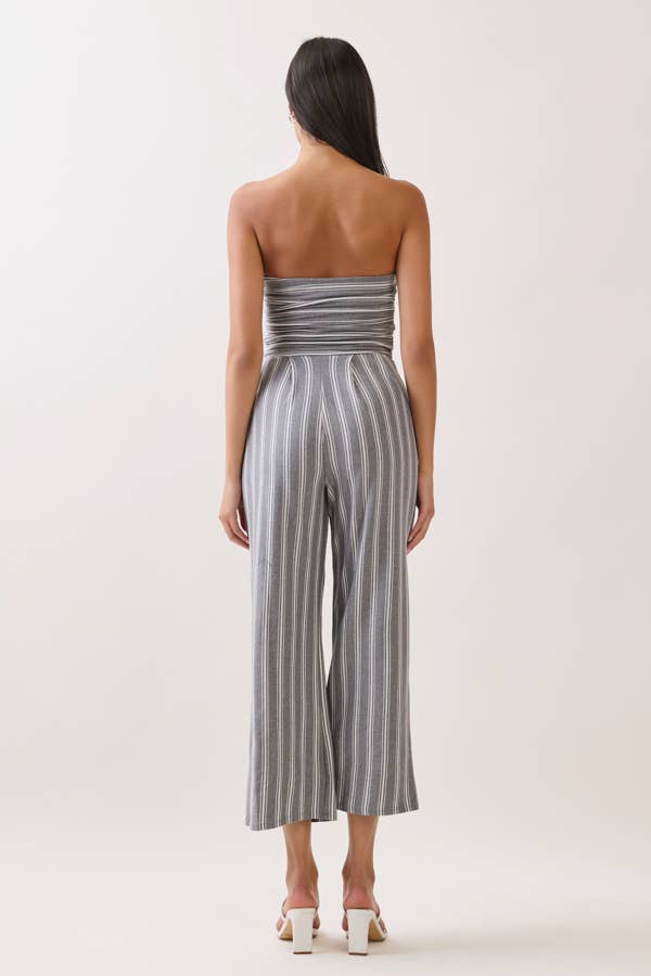 Hit me Up Palazzo Romper: Light Charcoal